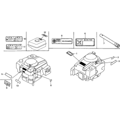 Labels Assembly for Honda GXV390K1