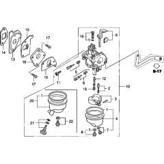 Carburettor Assembly Honda GXV50