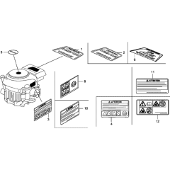 Label Assembly for Honda GXV530U
