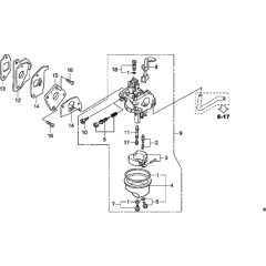 Carburettor Assembly Honda GXV57