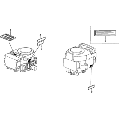Honda GXV670 Engine Label