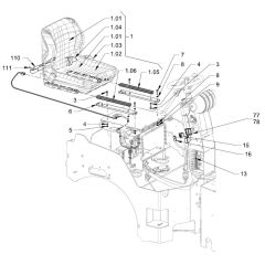 Operators Seat for Hamm Rollers