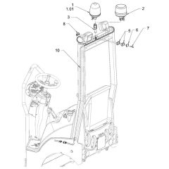 Rotary Beacon for Hamm Rollers