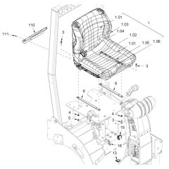 Operators Seat for Hamm HD8 - 10C