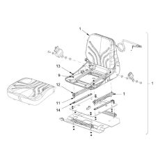 Operators Seat for Hamm Rollers