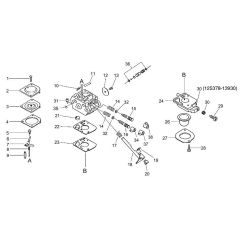 Carburettor for ECHO HC-1600
