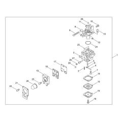 Carburettor for ECHO HCA-265ES-HD