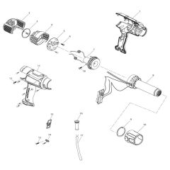 Makita HG6031V Heat Gun Assembly