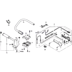 Handle & Throttle Lever for Honda