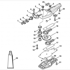 Gear Head 0° Assembly