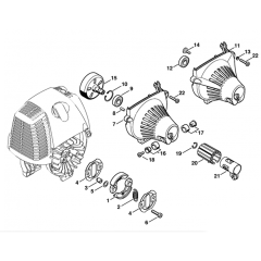 Clutch, Fan Housing for Stihl HL100