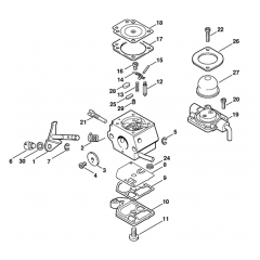 Carburetor C1Q-S44 for Stihl HL45