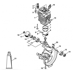 Cylinder, Engine Pan Assembly