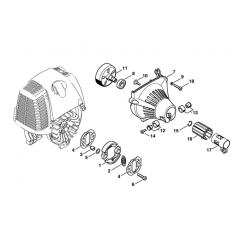 Clutch, Fan Housing for Stihl HL90K