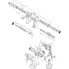 Makita HR160D Main Assembly