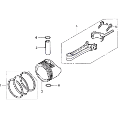 Piston & Rod Assembly for Honda