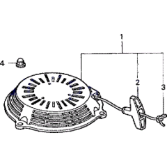 Recoil Starter for Honda HRB425-CQX
