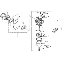 Carburetor Assembly for Honda HRB425-CQX