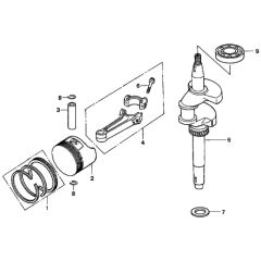 Piston/Crankshaft for Honda HRD535