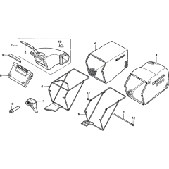 Grass Bag and Frame Assembly