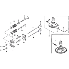 Cam Shaft & Valves for Honda HRD535