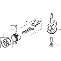 Piston/Crankshaft for Honda HRD536C2