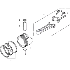 Piston & Connecting Rod for Honda
