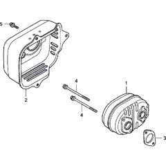 Muffler & Cover for Honda HRG415