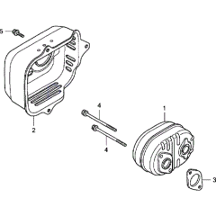 Muffler Assembly for Honda HRG415