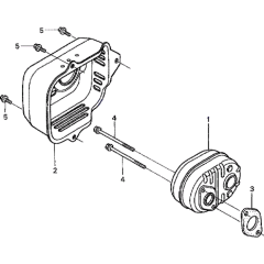 Muffler Assembly for Honda HRG536-SD