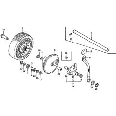 Rear Wheel for Honda HRG536C