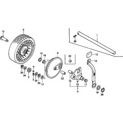 Rear Wheel for Honda HRG536C