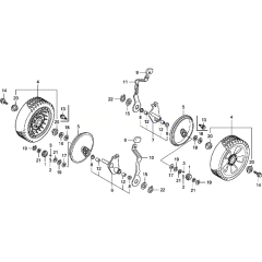 Wheel Rear Assembly for Honda HRX537