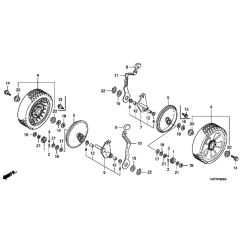 Rear Wheel for Honda HRX537C1