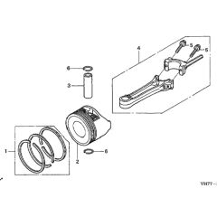 Piston for Honda HRX537C1
