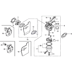 Carburetor Assembly for Honda HRX537