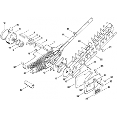 Stihl HS202 Gear & Blade Assembly