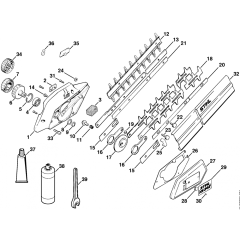 Stihl HS242 Gearbox & Blade