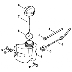 Fuel Tank Assembly for Stihl HS45