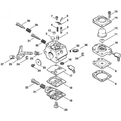Stihl Hedge Trimmer Carb Assembly
