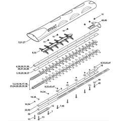 Stihl HS82 Cutter Bar Assembly