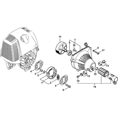 Clutch & Fan Housing for HT130