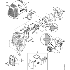 Muffler & Air Filter for Stihl HT131