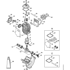 Engine Assembly for Stihl Pruners