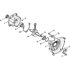 Crankcase Assembly for Stihl HT73