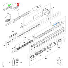 Drive Tube Assembly for Stihl HTA 135