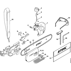 Stihl HTE60 Oil Tank & Cover