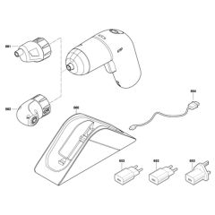 Bosch IXO VI Screw Driver Assembly