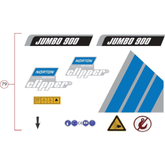 Labels for Jumbo-900 Saw