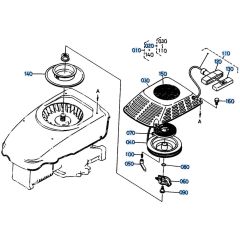 Recoil Starter Assembly for Kubota W5019-PC Mower